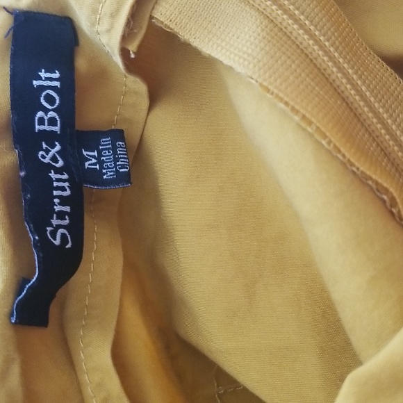 Strut & Bolt Golden One Shoulder Stylish Ruffle Top - Picture 6 of 7